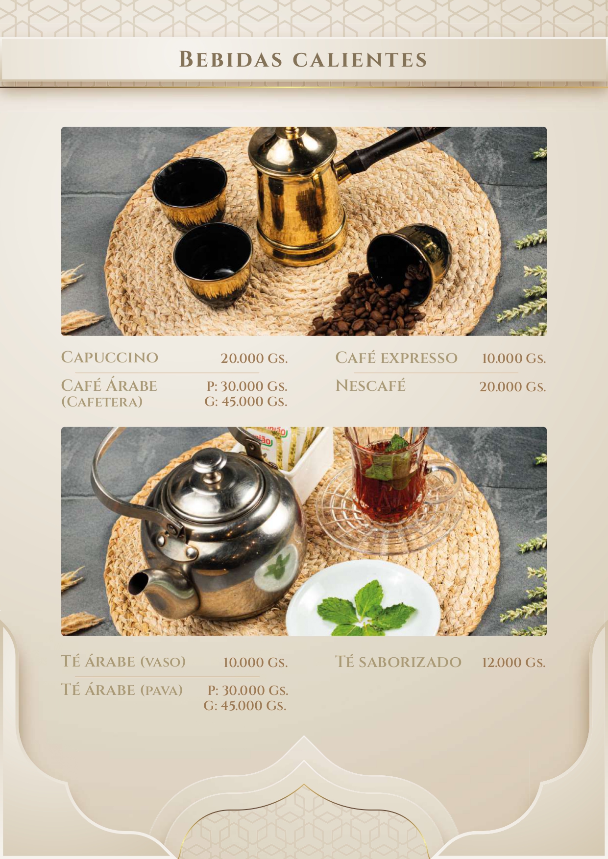 Portada del Menú Halal's